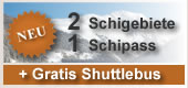 2 Skigebiete - 1 Skipass